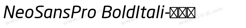 NeoSansPro BoldItali字体转换